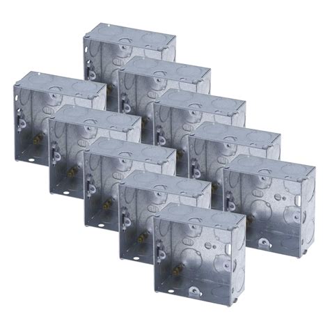 single gang metal back box dimensions|screwfix double back box.